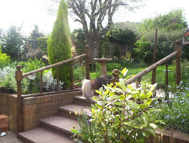 New handrails in the garden