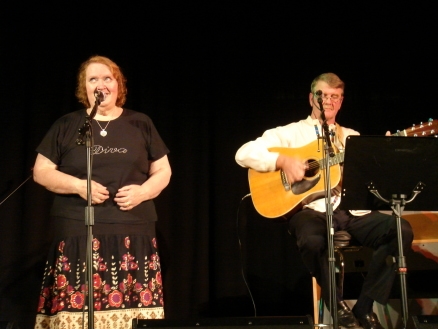 Rosie and Graham on stage