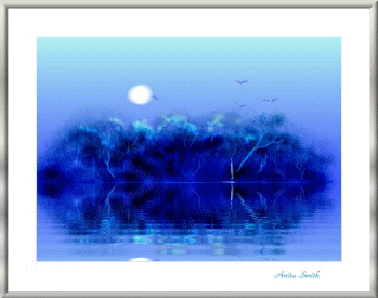 Blue Lake  (from an original picture by Anita Smith) by Rosie