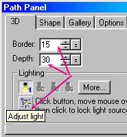 Settings in the Path Panel