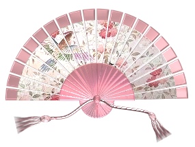 Fan with added chords and tassels