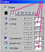 Shadow settings - 5,5,5