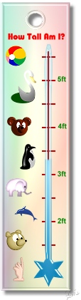 A child's growth chart