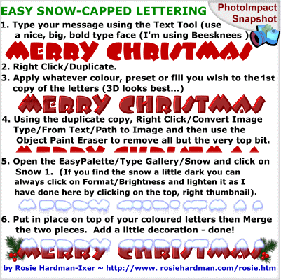 Easy Snow-Capped Lettering  Snapshot Tutorial
