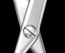 The scissor hinge bolt head