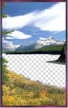 The overlay on the transparent canvas
