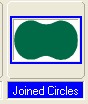 Joined circles shape