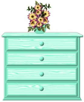 A lovely little chest of drawers using this method by Solen