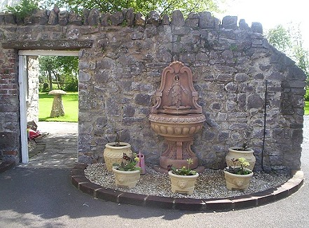 The fountain outside Cider House
